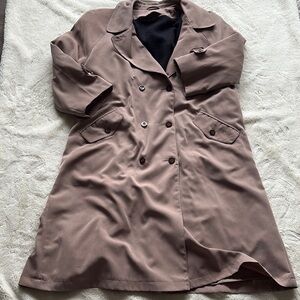 Vintage Taupe Sequance Blazer Jacket with Cropped Sleeves & Shoulder Pads